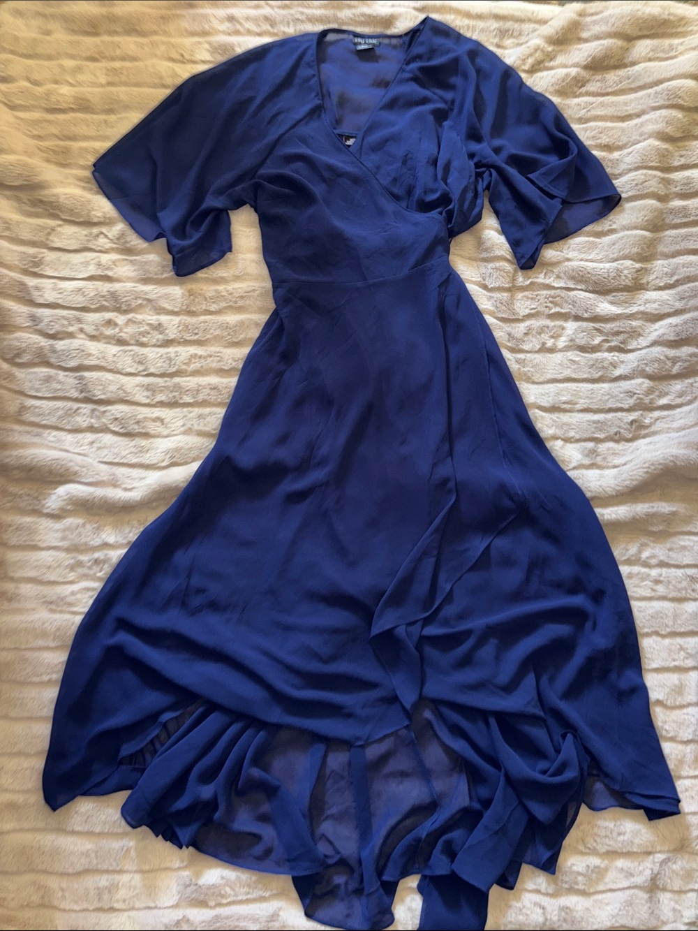 City Chic Royal Blue High-Low Wrap Dress